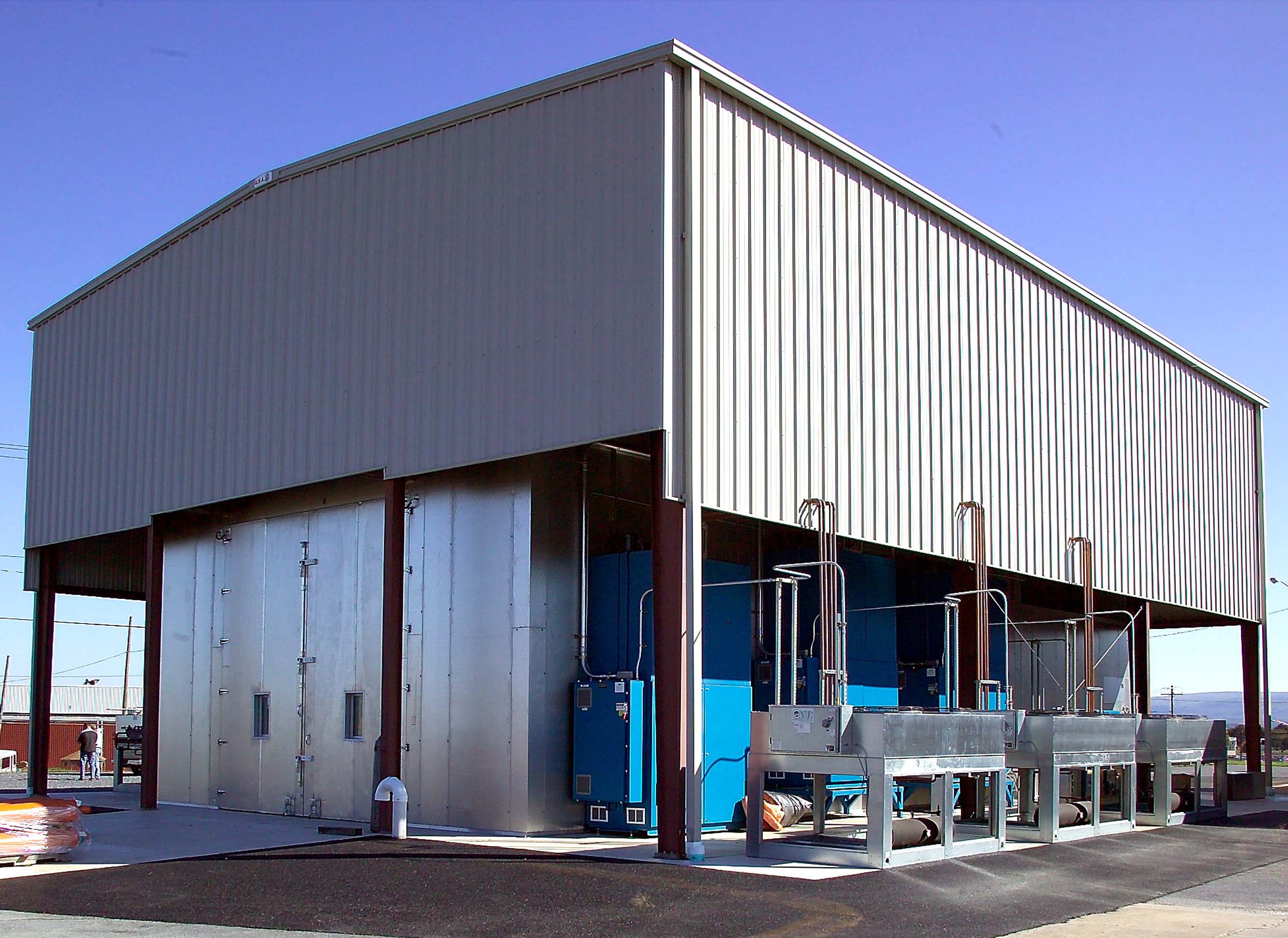 Drive-in environmental test chamber for U.S. Army vehicle and radar system testing