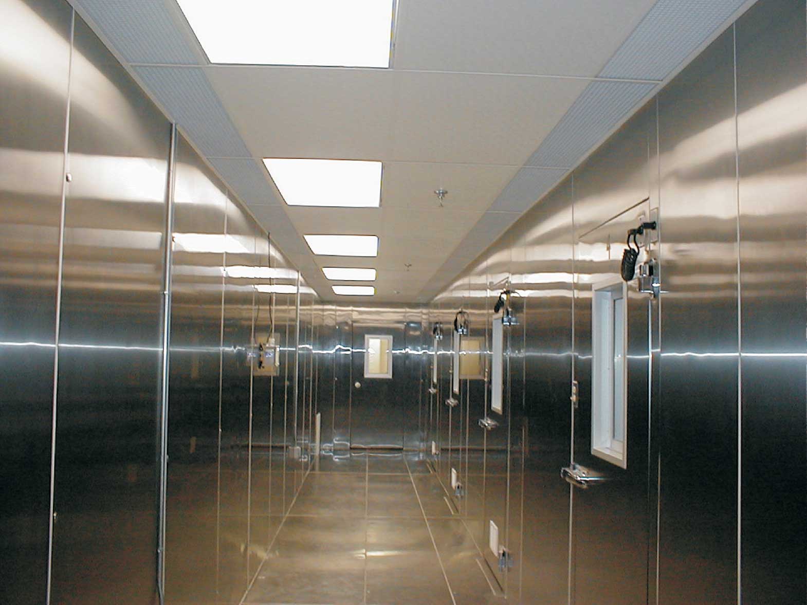 Walk-in chamber testing 400-pound metal alloy aerospace components at extreme low temperatures