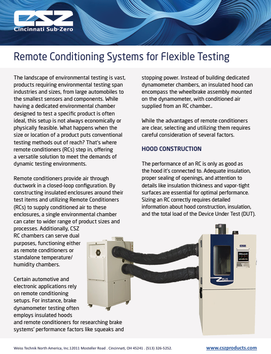 Remote Conditioning Systems for Flexible Testing Thumbnail